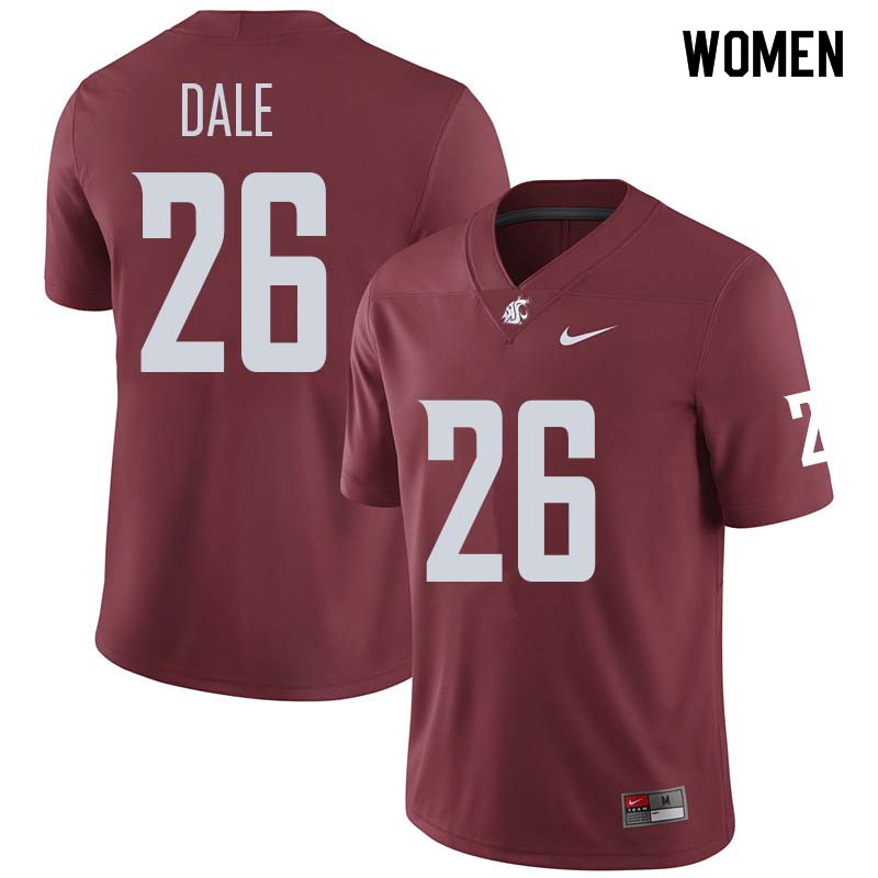 Women #26 Hunter Dale Washington State Cougars College Football Jerseys Sale-Crimson - Click Image to Close